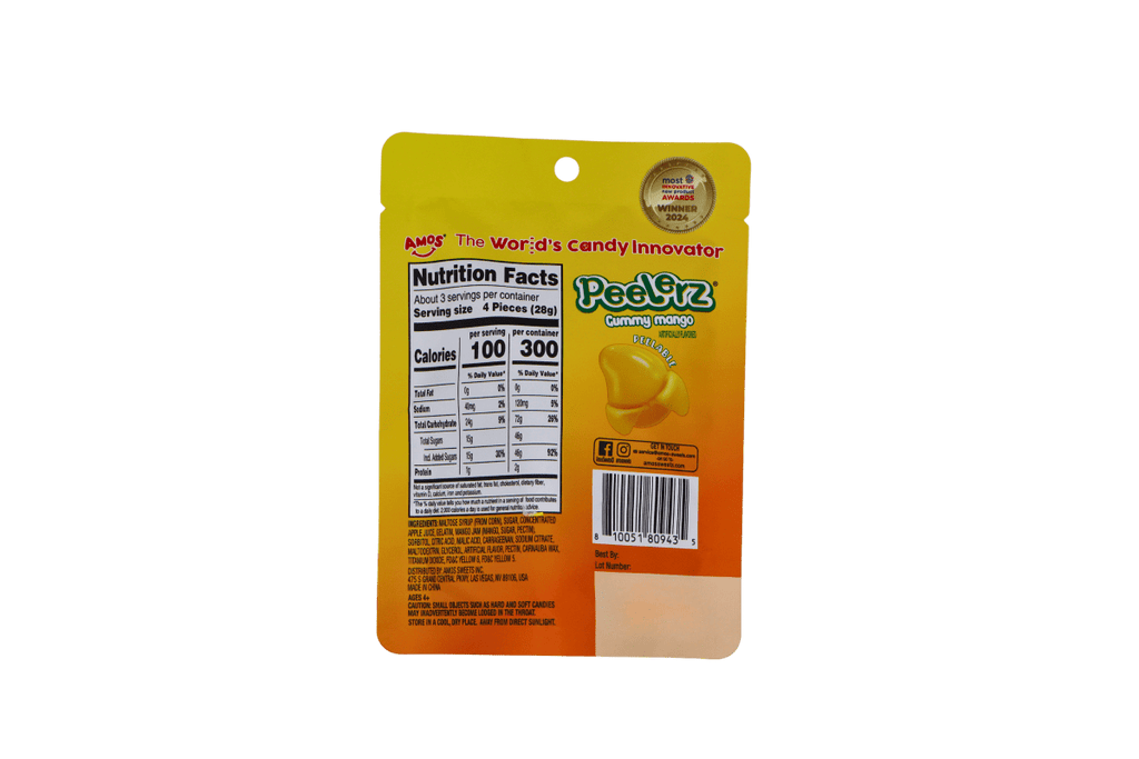 Amos Peelerz Mango Gummy - Gretel's Candy