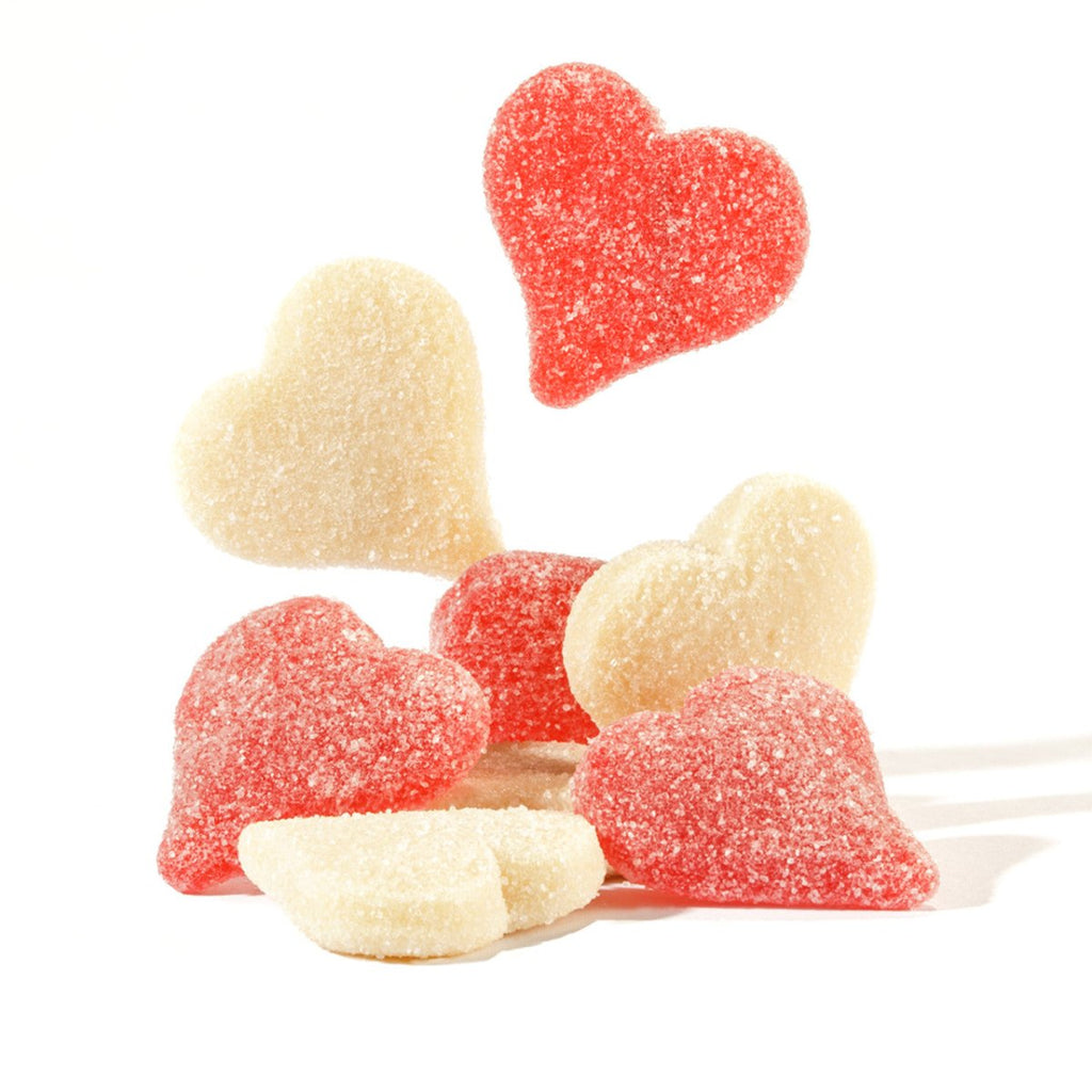 Sanded Gummy Hearts Bulk - Gretel's Candy